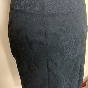 Bebe black on black paisley pencil skirt